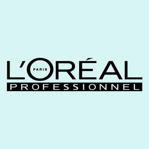 L'Oréal Professionnel Paris logo on a light blue background.